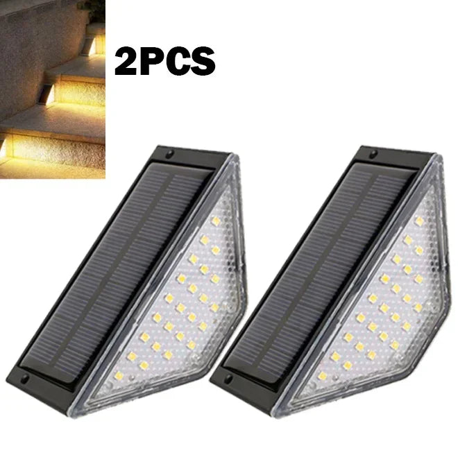 1/2/4pcs LED Solar Stair Light 3000K Waterproof Outdoor Garden Passage Courtyard Terrace Guardrail Step Light Landscape Light