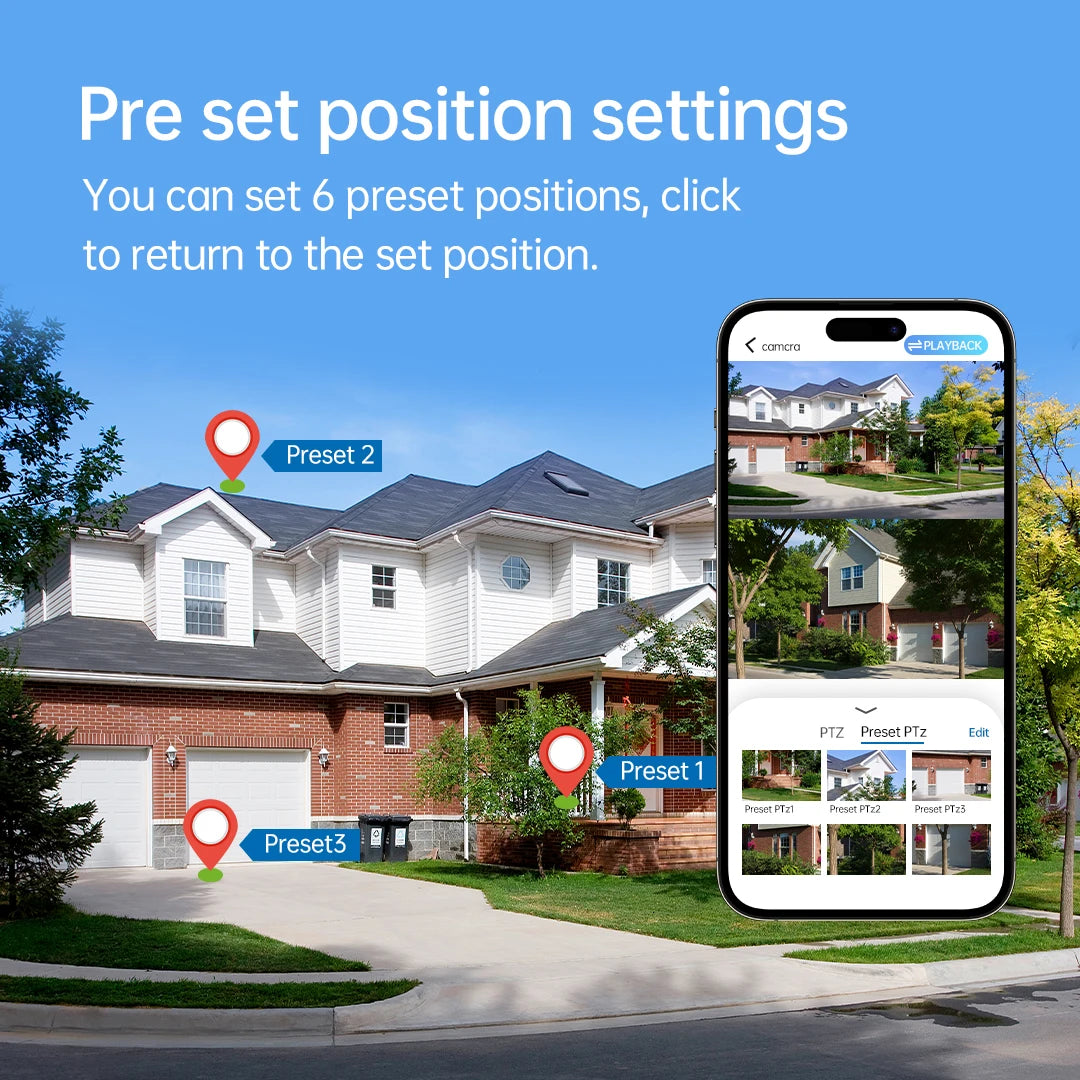 Solar Camera 4G Sim Three Screens 10X Zoom 6K 12MP Outdoor Surveillance Tracking Wireless Security Cameras Cctv Solar Power Cam