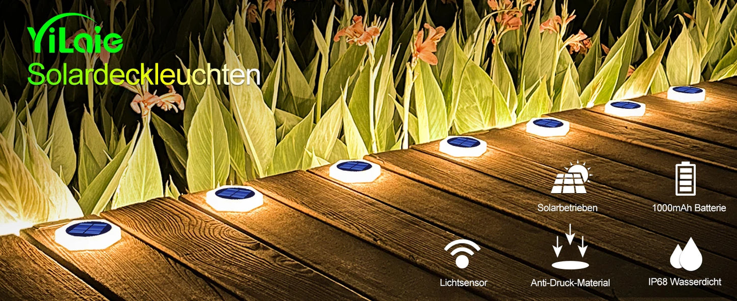 Solar Lights Outdoor Solar Garden Step Lighting Waterproof For Stairs Patio Pathway Yard Fence Wall Lamp Christmas Decoration