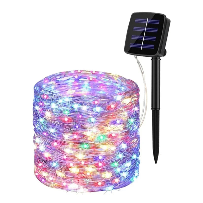 32M Solar String Fairy Lights Christmas Lights Outdoor Waterproof Garland Solar Power Lamp Christmas For Garden Decoration