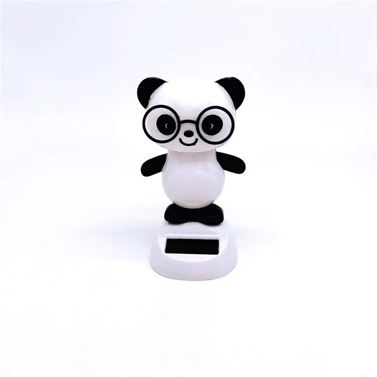 Solar Bear Dancing Toys Shaking Head Toy For Car For Automotive Interior Dolls For Windowsill Desk Holiday Fun Kid Toy Gift