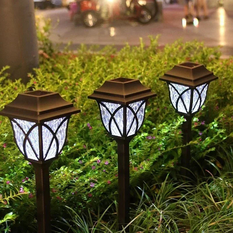 Solar Pathway Lights LED 2pack Outdoor Landscape Path Lamp Waterproof Solar Garden Lights for Yard Garden Walkway Patio Driveway