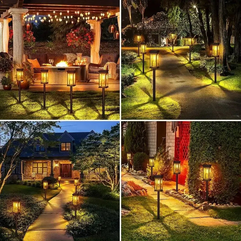 Solar Pathway Lights Outdoor Solar Lighting Garden Lamp Waterproof Landscape Lights Walkway Driveway Lawn Light Garden Decor New
