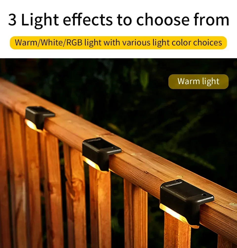 1/4/8/pcs Outdoor LED Solar Deck Lights Waterproof Fence Post Solar Lights for Courtyard Patio Stairs Step Yard Garden Decor