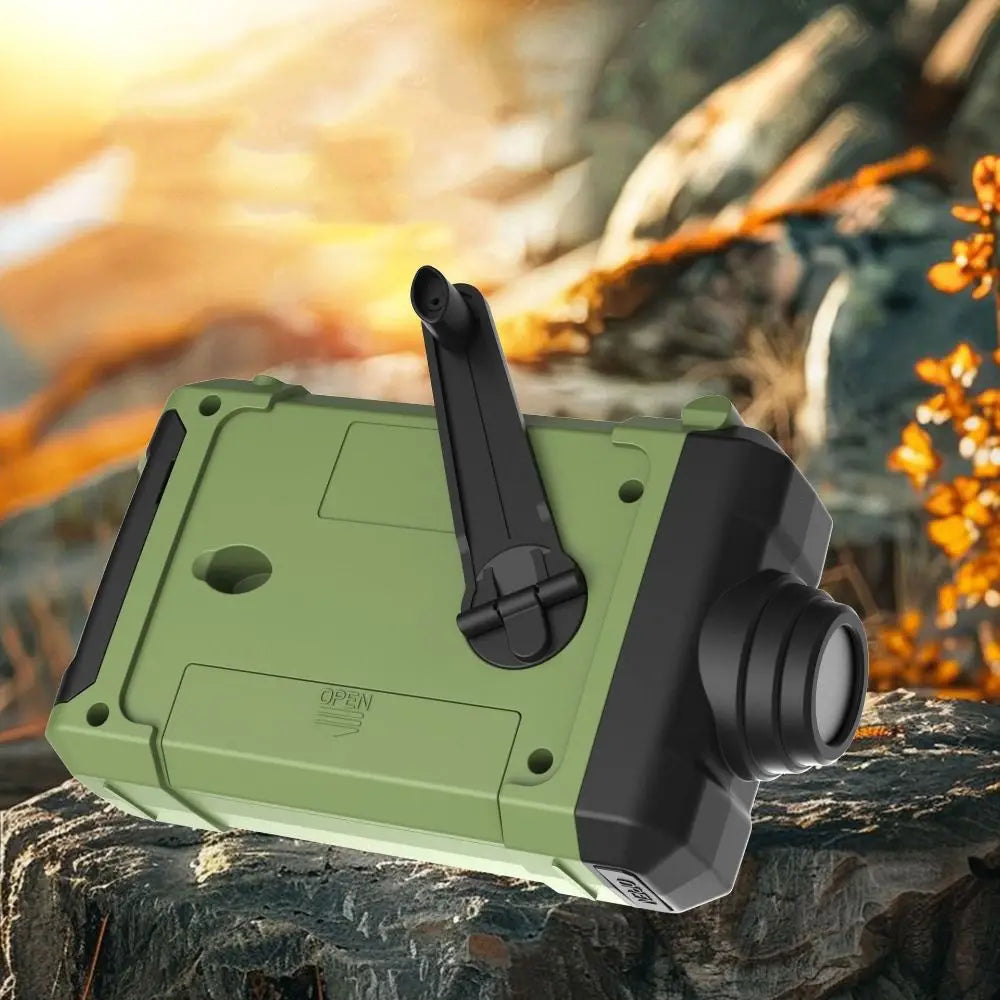 With Flashlight Solar Power Emergency Radio SOS Alarm Reading Light Hand Crank Radio Multifunctional Power Bank AM/FM Radio