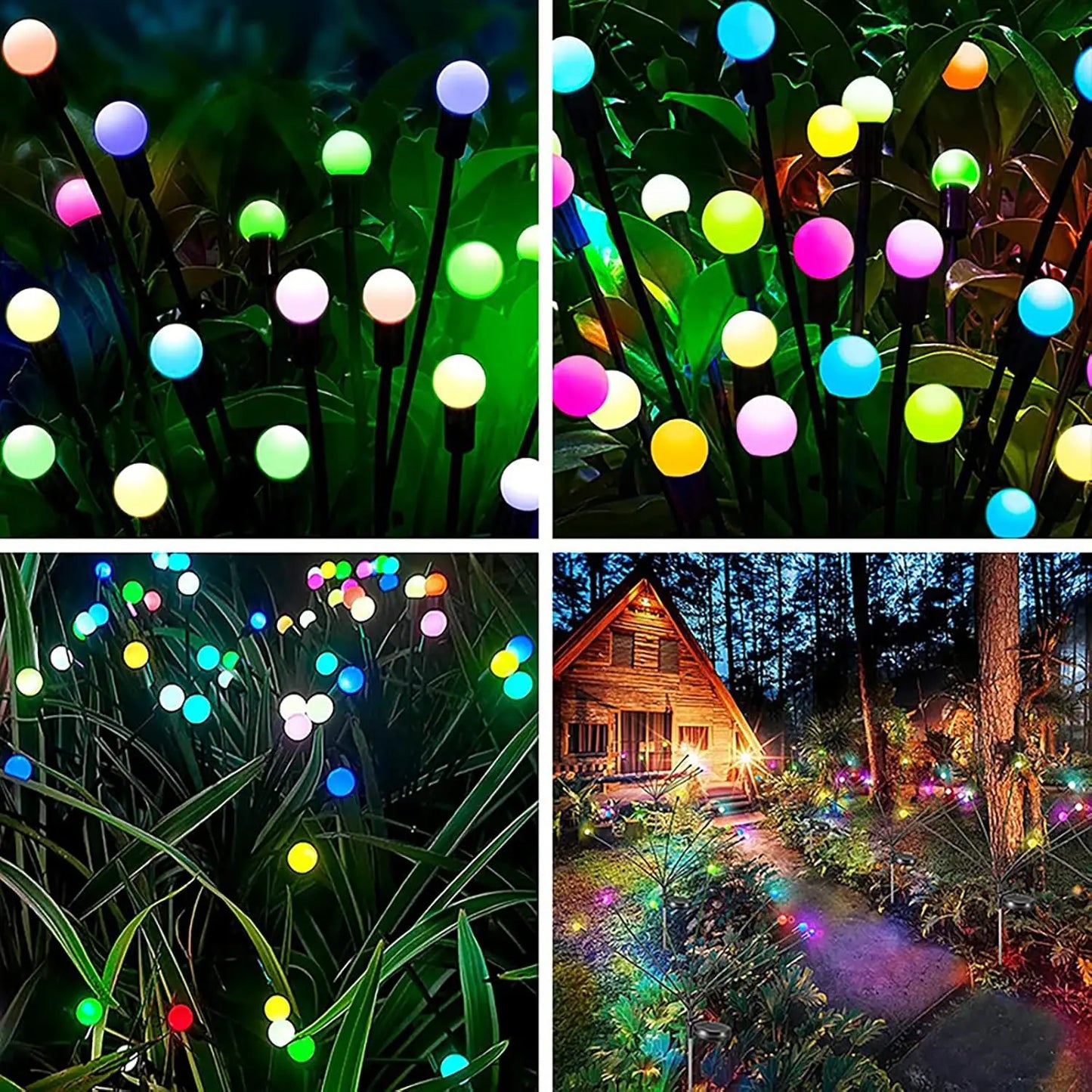 solar garden lights 10 LED solar firefly lights swaying with the wind outdoor waterproof LED lights courtyard landscape