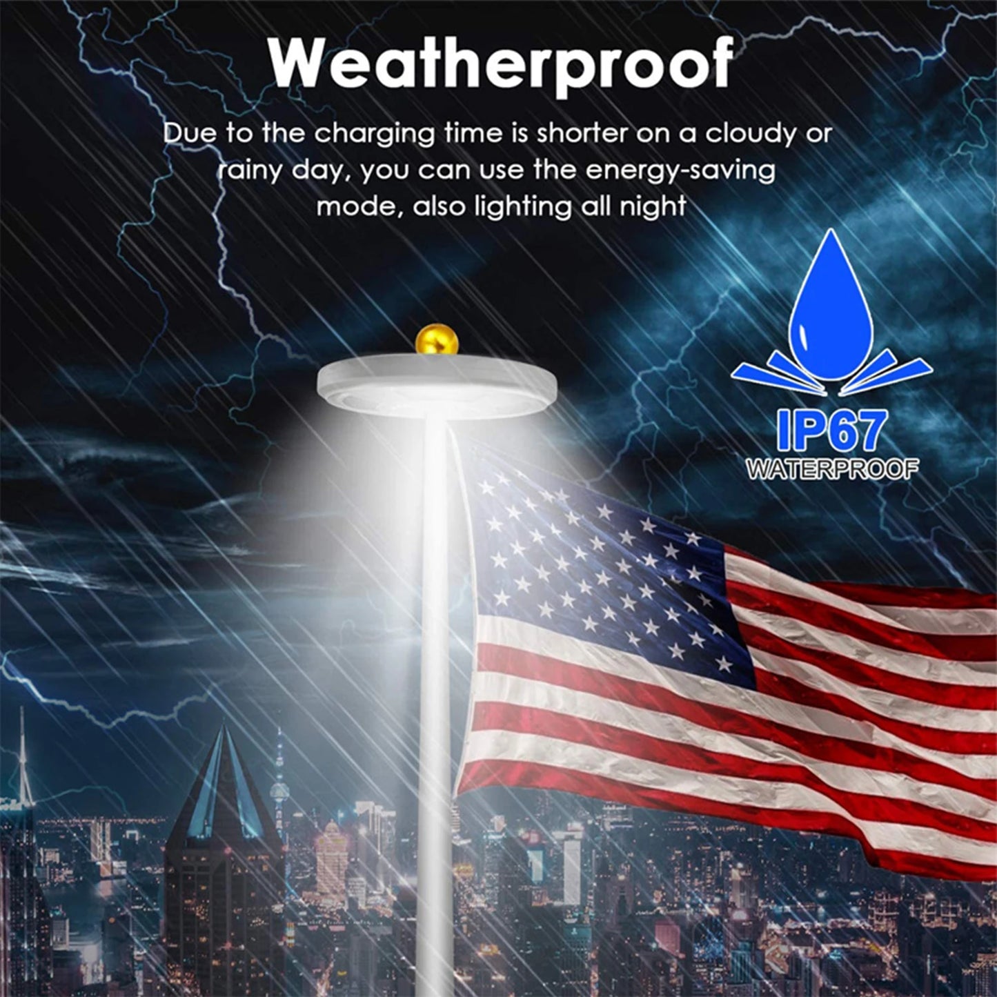 Camping Lights Flagpole Lights Outdoor Camping Light Outdoor Camping Lights Solar Flagpole Lights 128LED Outdoor Camping Lights