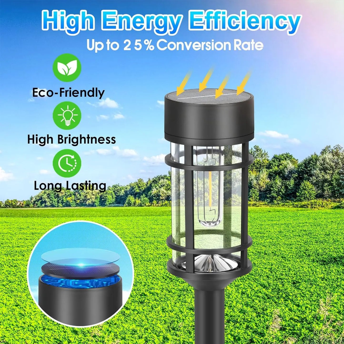 Solar Pathway Lights Outdoor Solar Pathway Garden Lamp Waterproof Landscape Lights Walkway Driveway Lawn Patio Garden Decor