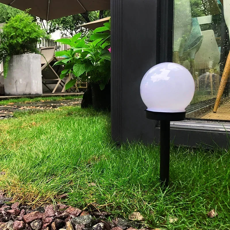 Solar Garden Light Panel LED Round Ball Outdoor Waterproof Decorative Energy Powered for Street Courtyard Landscape Lamp Path