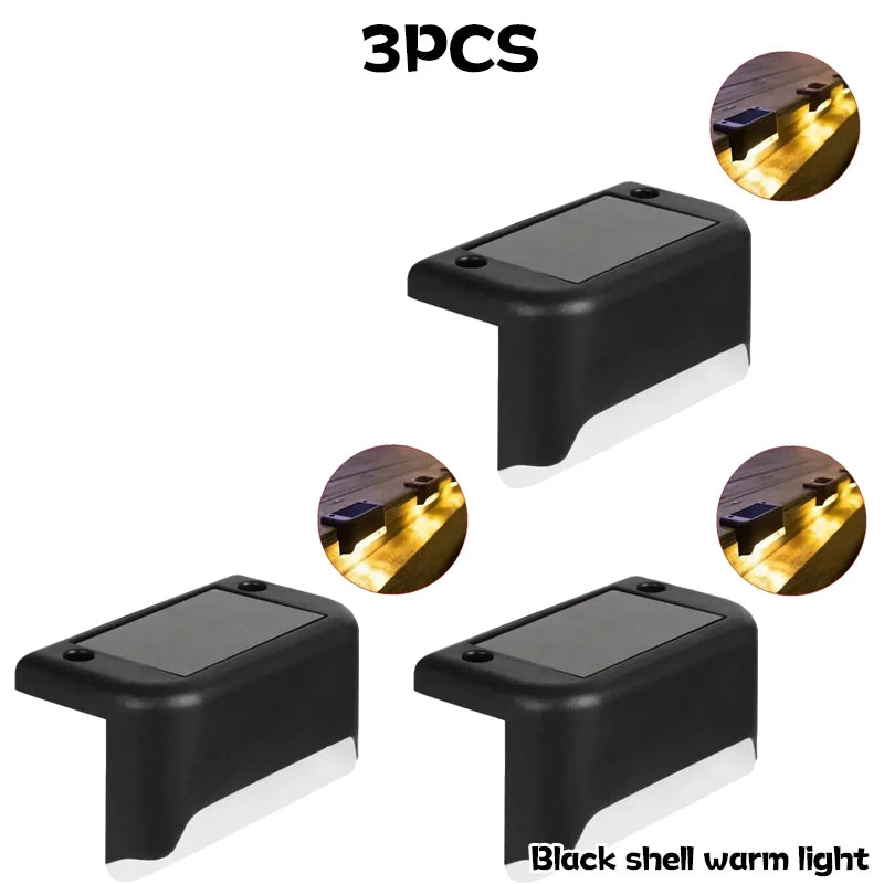 1-10PCS Solar Deck Lights Outdoor Step Lights Waterproof Led Solar Lights for Railing Stairs Step Fence Yard Patio and Pathway