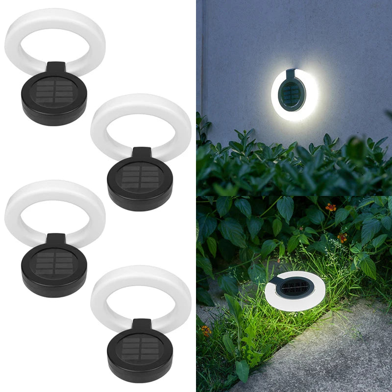 1/4Pack Solar Outdoor Lights,LED Waterproof Atmosphere Light,Warm white lamp,for Garden Fence Buried Lawn Porch Walkway Decor