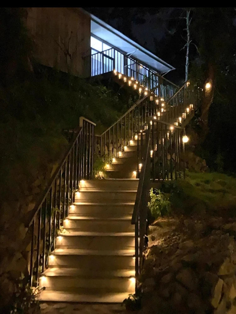 Solar Deck Lights for Outdoor, Waterproof Solar LED Lights for Deck, Step, Railing, Wall, Patio, Garden,Yard Cool (Warm)White