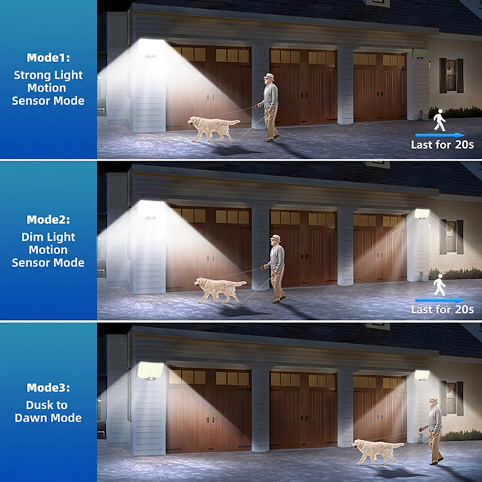 Solar Lights 234LED Solar Security Lights Outdoor Garden Motion Sensor 3 Modes Waterproof Split Solar Flood Wall Lights Garage