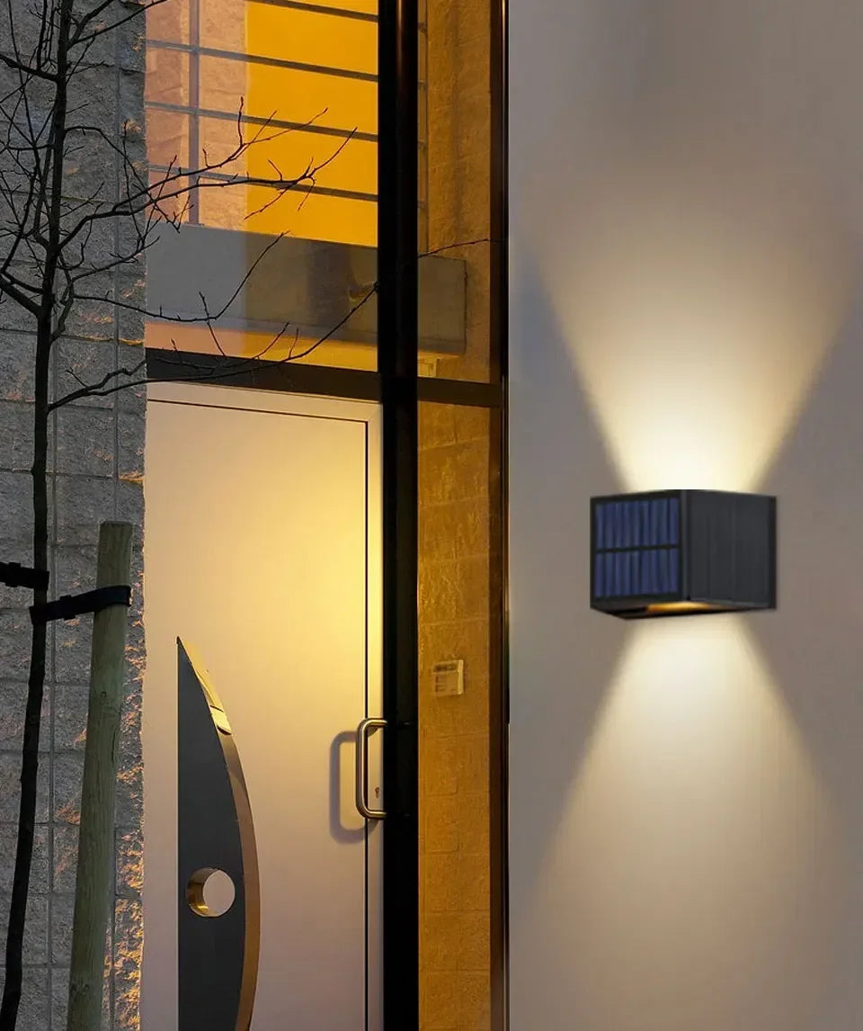 Outdoor Solar Fence Light LED Wall Lamp Waterproof Dusk to Dawn Deck Lights Outdoor Lighting For Garden Balcony Staircase Patio
