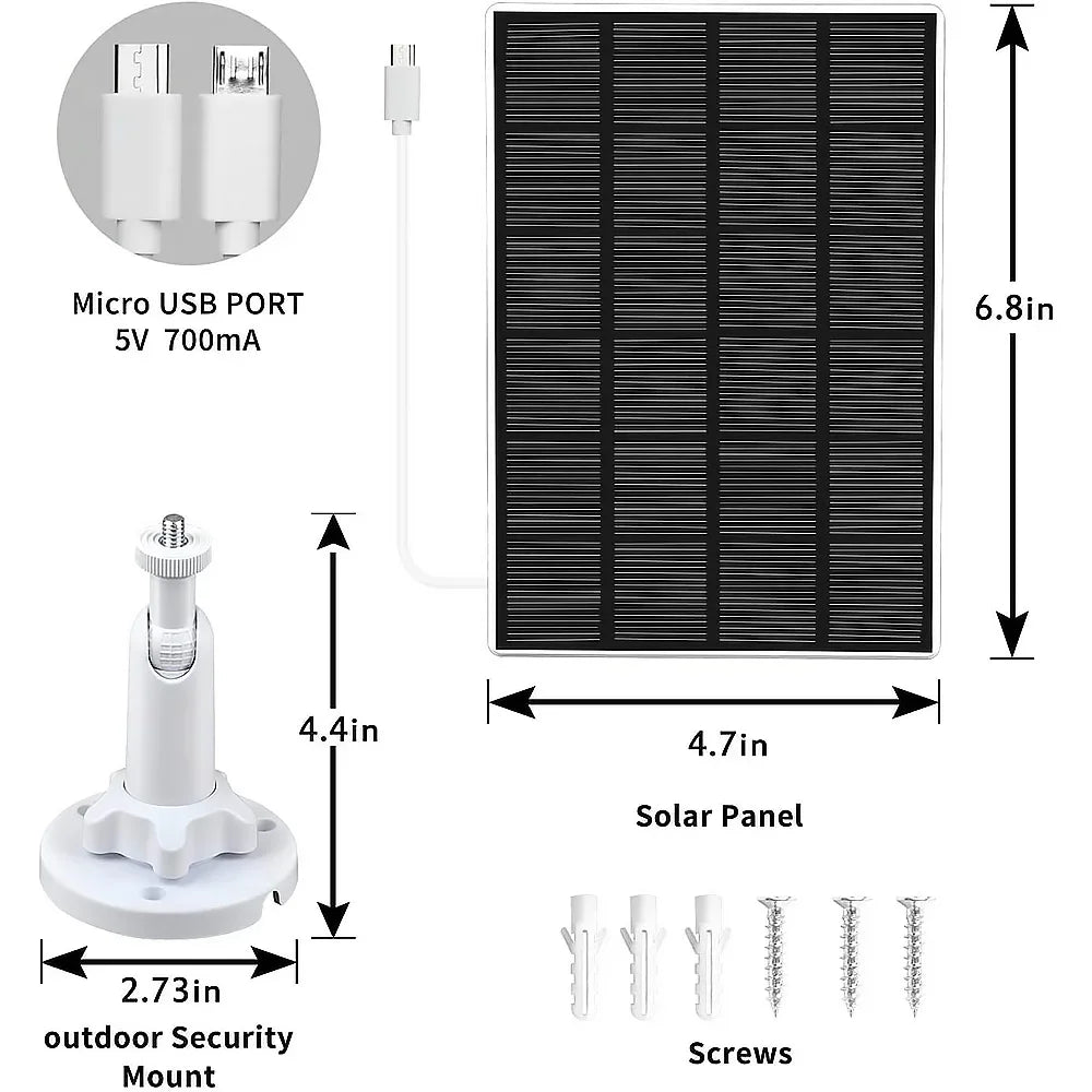 SANSCO 5MP Solar WIFI Surveillance Camera PIR Motion Detection 110° Wide Angle Outdoor Wireless Battery Security Protection CCTV