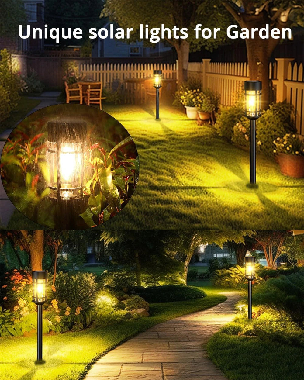 2PCS Solar Pathway Lights Waterproof Upgraded Walkway Landscape Outdoor Driveway Lights for Yard Lawn Patio Garden Decor