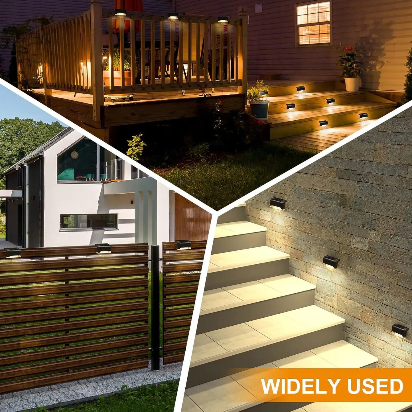 4-32 Pack LED Solar Step Lamp Path Stair Outdoor Garden Lights Waterproof Balcony Light Decoration for Patio Stair Fence Light 