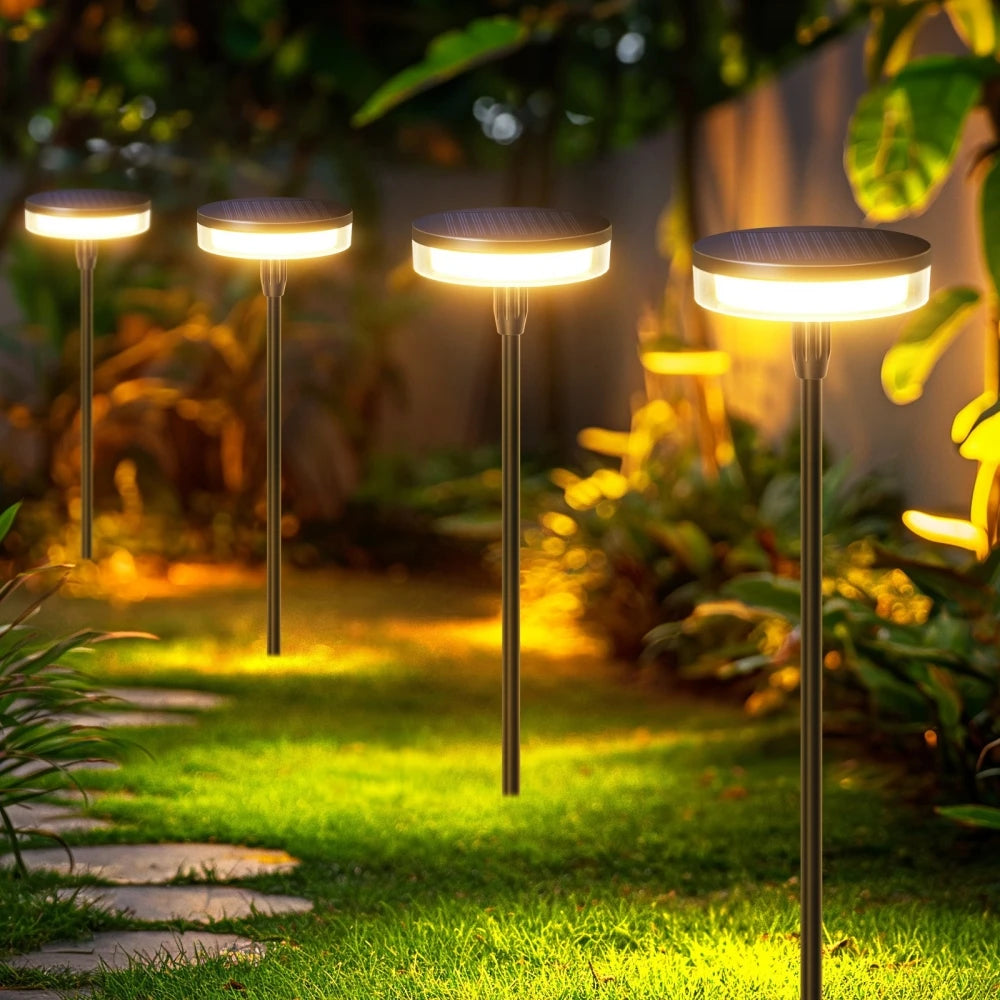 2PCS Solar Pathway Light Sway by Wind Solar Swaying Lights Bright 12H IP65 Waterproof for Outside Yard Path Patio Lawn Decor