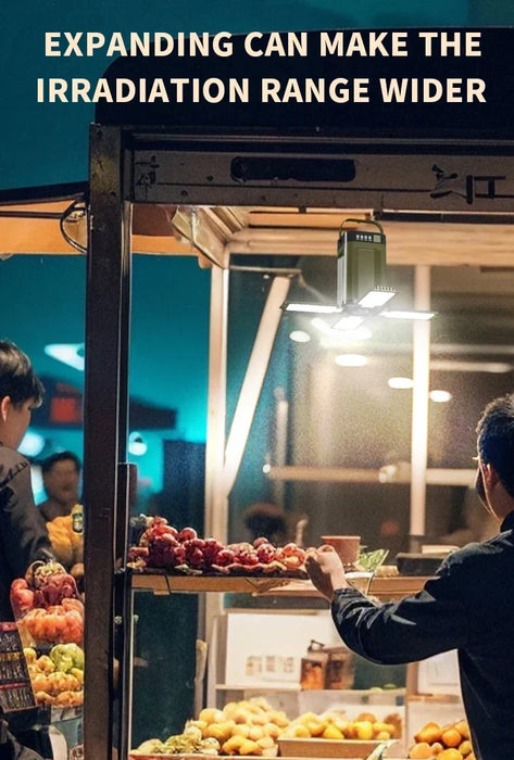 Solar Outdoor Portable Camping Light Solar Charging Foldable 2000mah Power Bank Intelligent Display Portable Hanging Tent Light