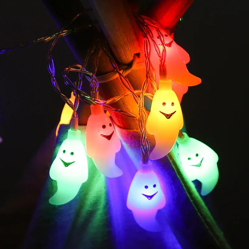 Solar Ghost Light Halloween Christmas Decoration Ghost String Led Lamp Sun Outdoor 100 LED for Waterproof Garland Party Decor