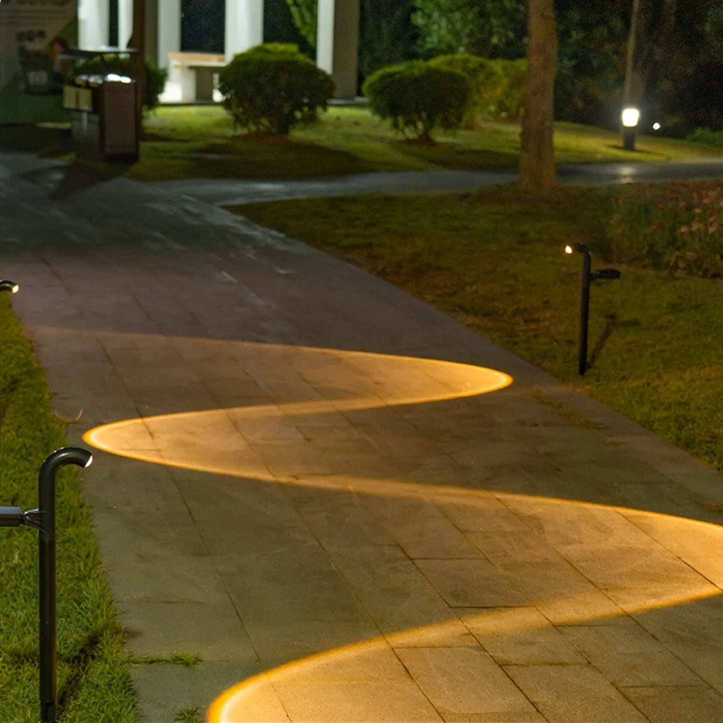 Solar Pathway Lights Outdoor Garden Lamp Waterproof 1 High Brightness LED Lens for Outside Path Yard Walkway Driveway Landscape