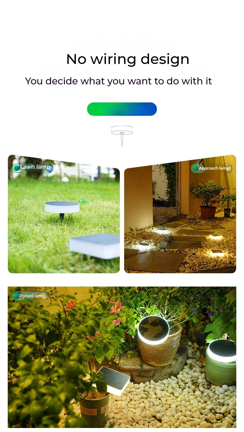 Solar Outdoor Lights Garden Lamp Solar Powered Waterproof Landscape Path Outdoor for Yard Backyard Lawn Patio Decorative