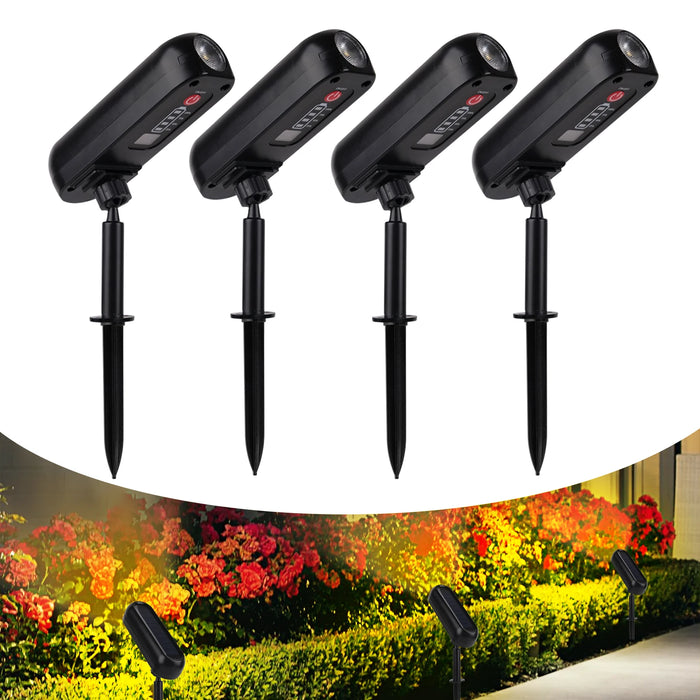 4PCS Solar LED Light Outdoor Solar Wall Light IP65 Green Garden Light Solar Spotlights Solar Uplights for Trees Pathway Yard