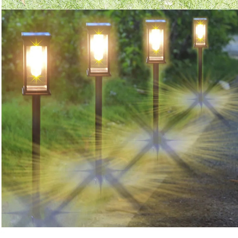 Solar Pathway Lights Outdoor Solar Lighting Garden Lamp Waterproof Landscape Lights Walkway Driveway Lawn Light Garden Decor New