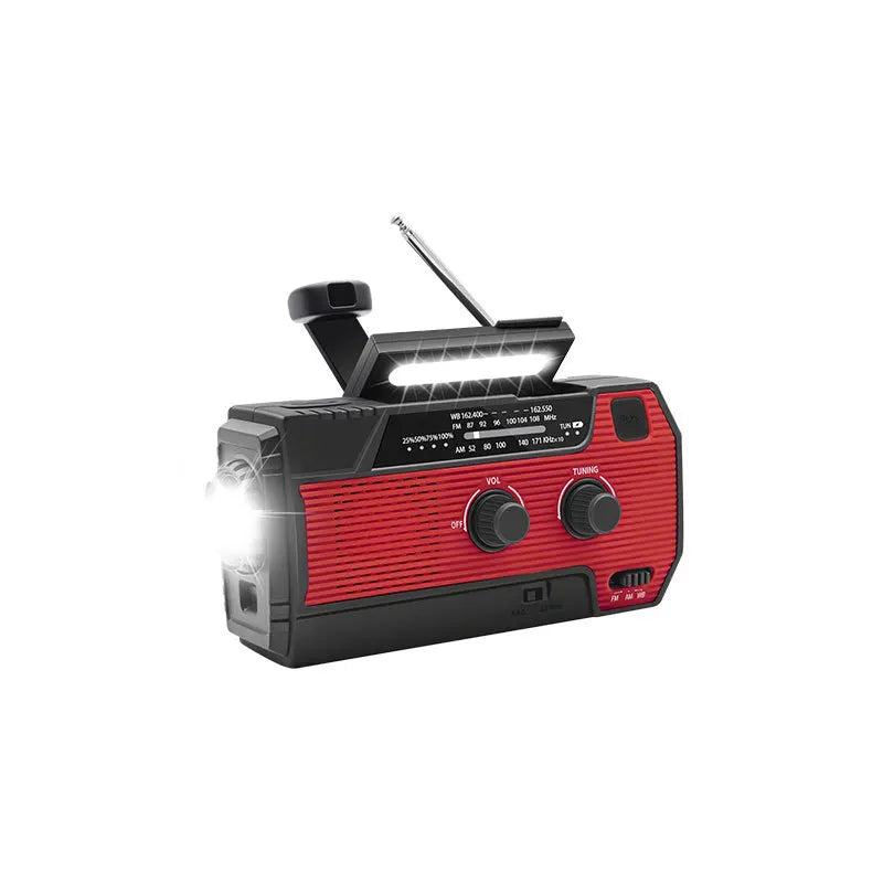 Hand Crank Solar Emergency Radio – Portable FM/AM/NOAA Weather Radio with Power Bank, Flashlight & Phone Charger