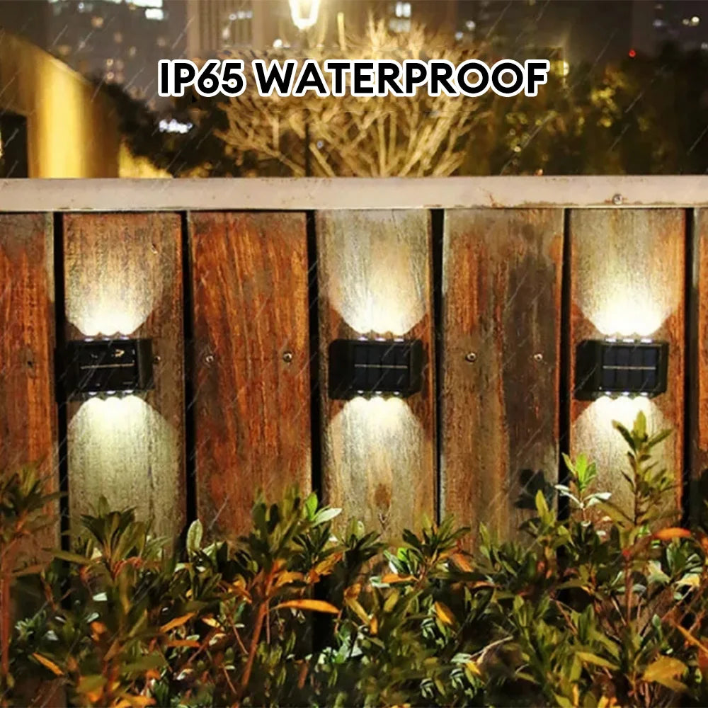 Solar Wall Light Outdoor Waterproof Solar Led Lights Up and Down Luminous Lamp for Garden Yard Street Landscape Balcony Decor