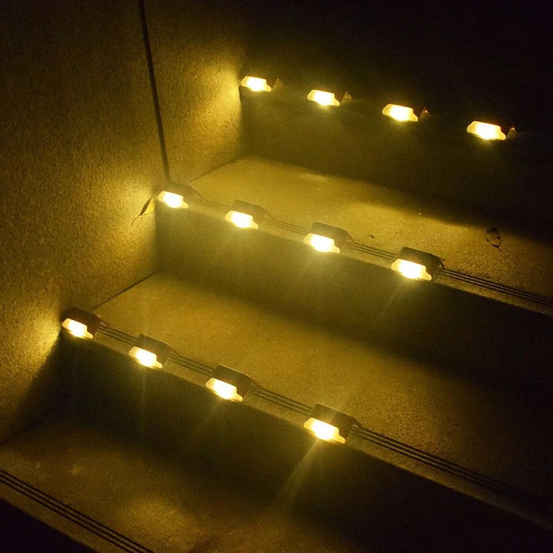 1/4/10/20pcs LED Solar Stair Light Waterproof Outdoor Garden Passage Courtyard Terrace Guardrail Step Light Landscape Light