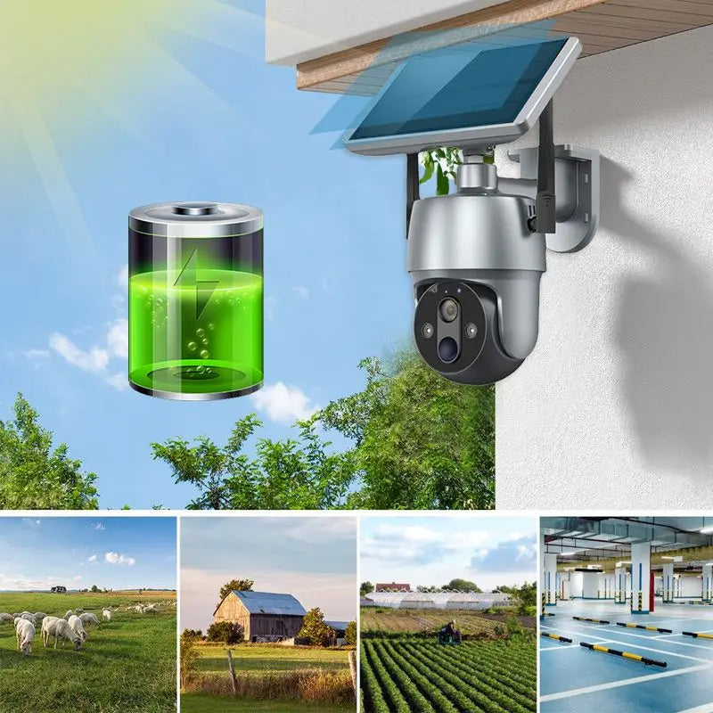 1080P Pixel Solar Outdoor Wireless Camera 4G SIM Dual Lens Surveillance Security Protection Auto Tracking Outdoor Wireless Two-W