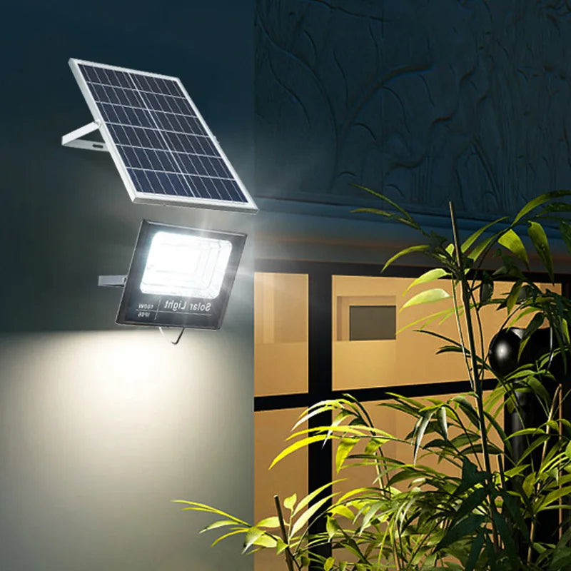 Solar Flood Lights Remote control Solar Powered Spotlight Outdoor Waterproof IP67 Villa Street Lighting Adjustable angle
