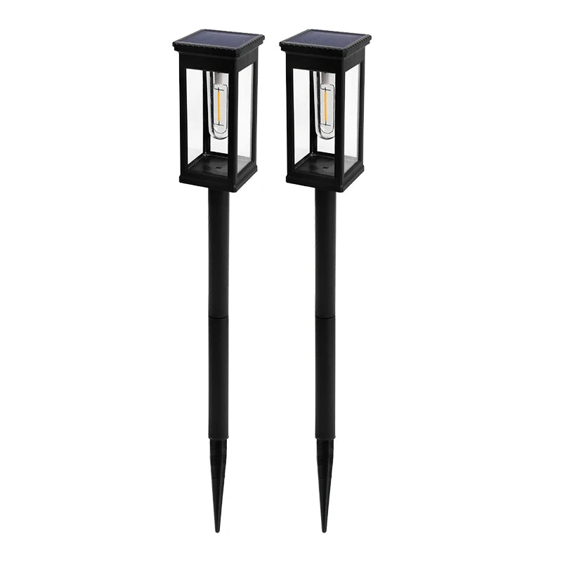 Retro Solar Pathway Warm Lights Outdoor Waterproof Solar Powered Garden for Walkway Yard Backyard Landscape Lighting Decorative