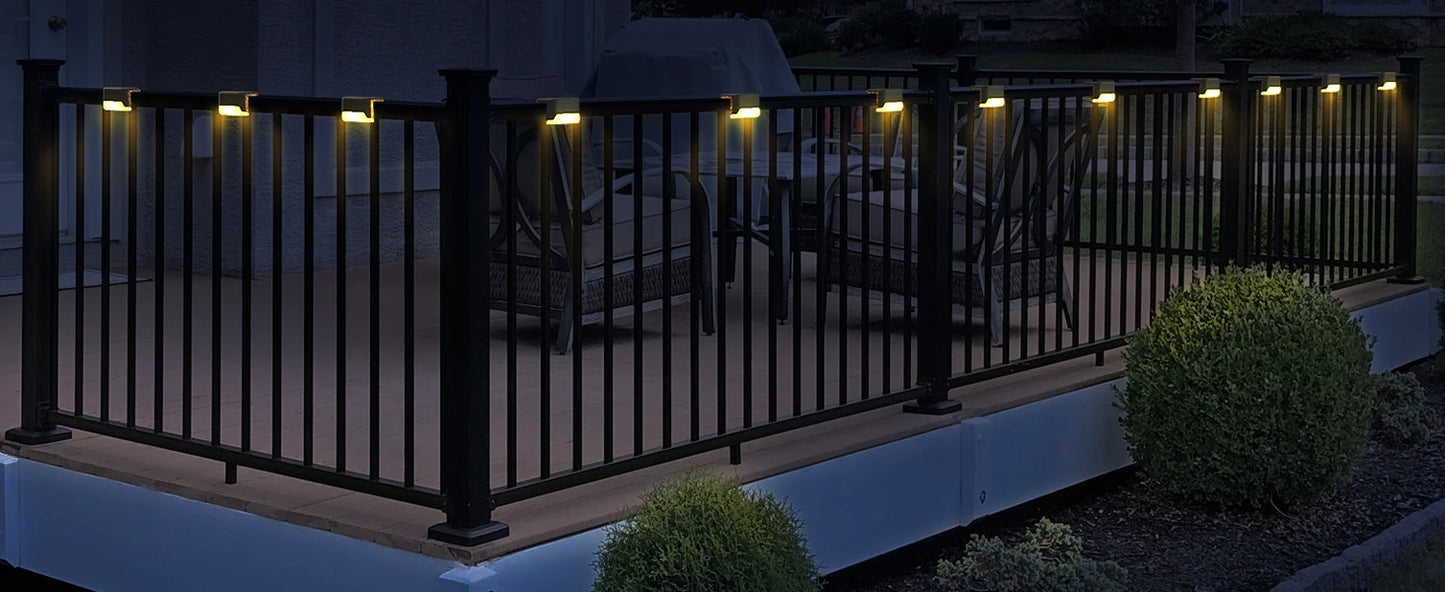 Solar Step Deck Fence Lights Outdoor Waterproof Led Path Light for Patio Stairs Garden Pathway Step Fences Outside Solar Lamp