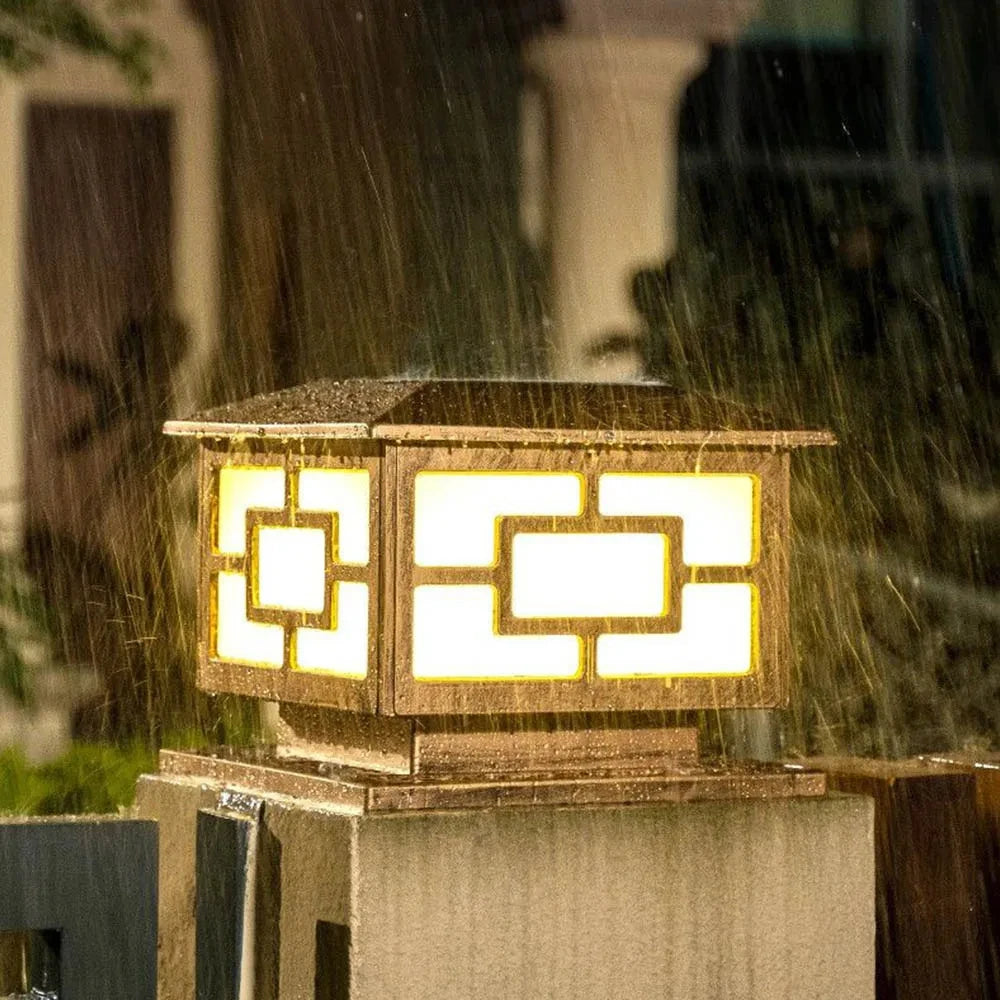 Solar Column Light Garden Solar Lamps Waterproof LED Solar Pillar Light Timed Remote Control LED Outdoor Lighting Courtyard Lamp