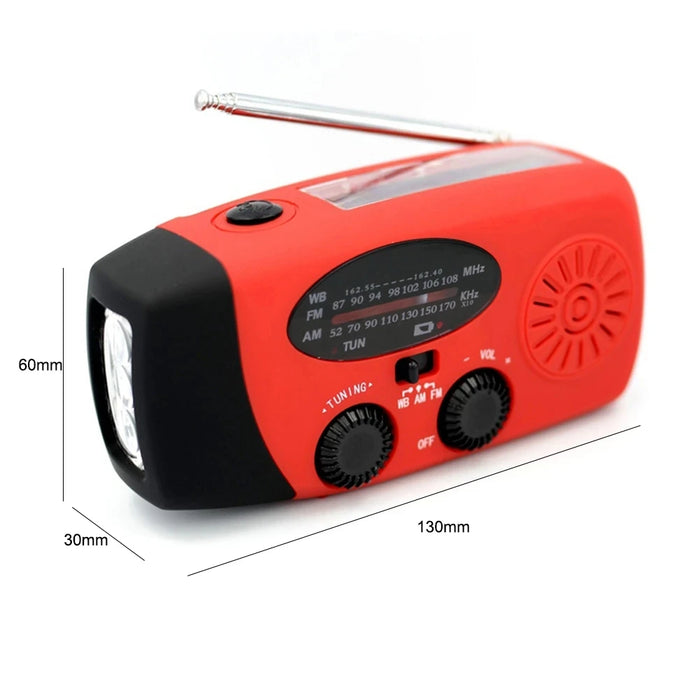 Emergency Radio Solar Power Hand Crank Radio Global receiver High Quality LED Torch Reading Light SOS Alarm 2000mAh