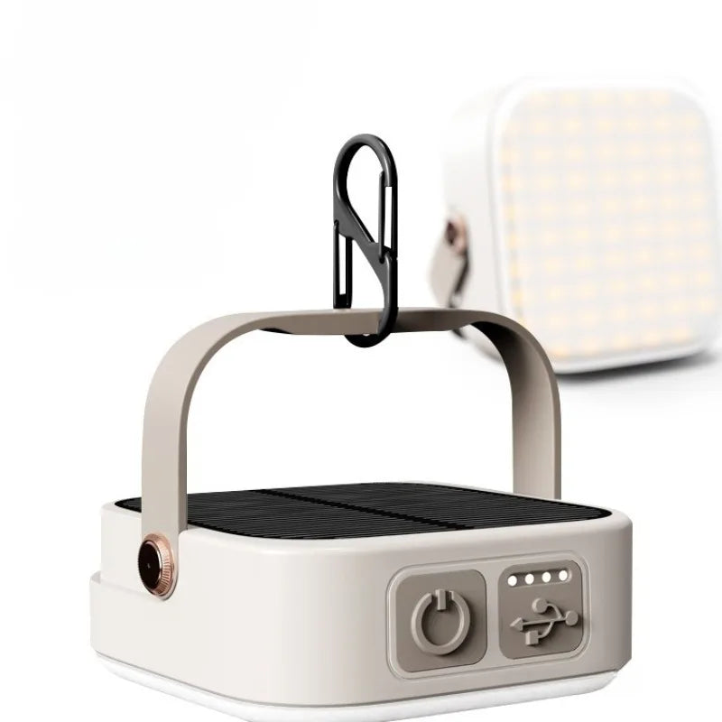 Solar Energy Outdoor Camping Light Portable Waterproof Large-capacity Lithium Battery High Power Camping Light Outdoor Supplies