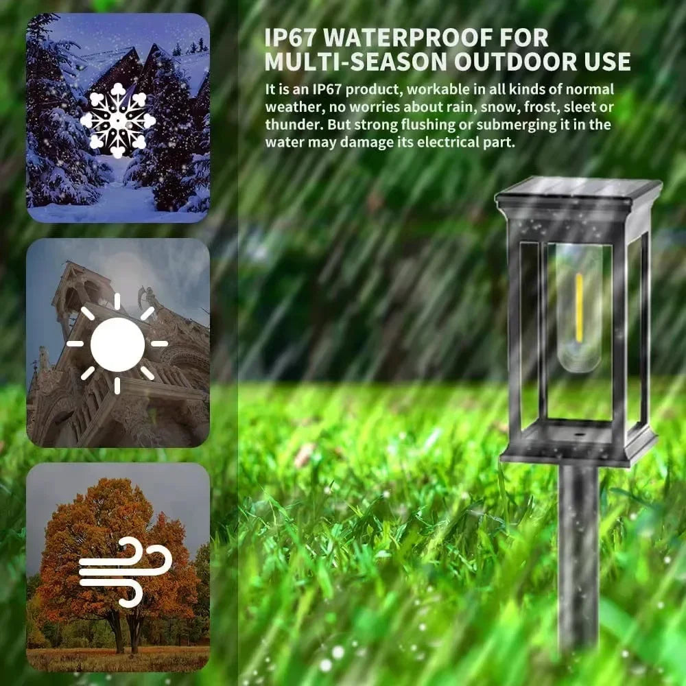 Solar Pathway Lights Outdoor Solar Pathway Garden Lamp Waterproof Landscape Lights Walkway Driveway Lawn Patio Garden Decor