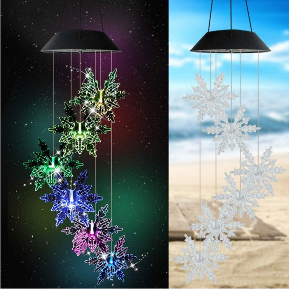 Solar Light Butterfly Windchime Light Rechargeable Christmas All Hallows' Day Party Atmosphere Landscape Balcony Decoration Lamp