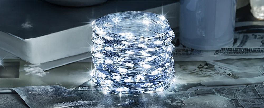 Solar Christmas String Lights Outdoor Solar Fairy Lights 8 Lighting Modes Twinkle Lights for Garden Party Wedding Xmas Decor