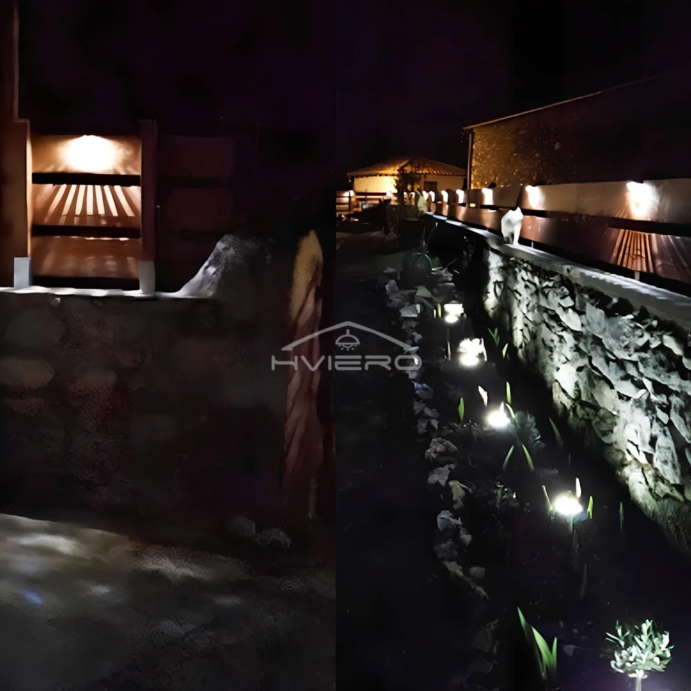 Solar Lights 6LED Half Round Ladder Waterproof Bright Courtyard Garden Hedge Balcony night Lamps Induction Decoration Lighting