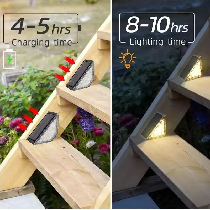 Solar Pathway Light Waterproof Upgraded Walkway Landscape Outdoor Auto On/Off Deck Lights for Yard Lawn Patio Garden Decoration