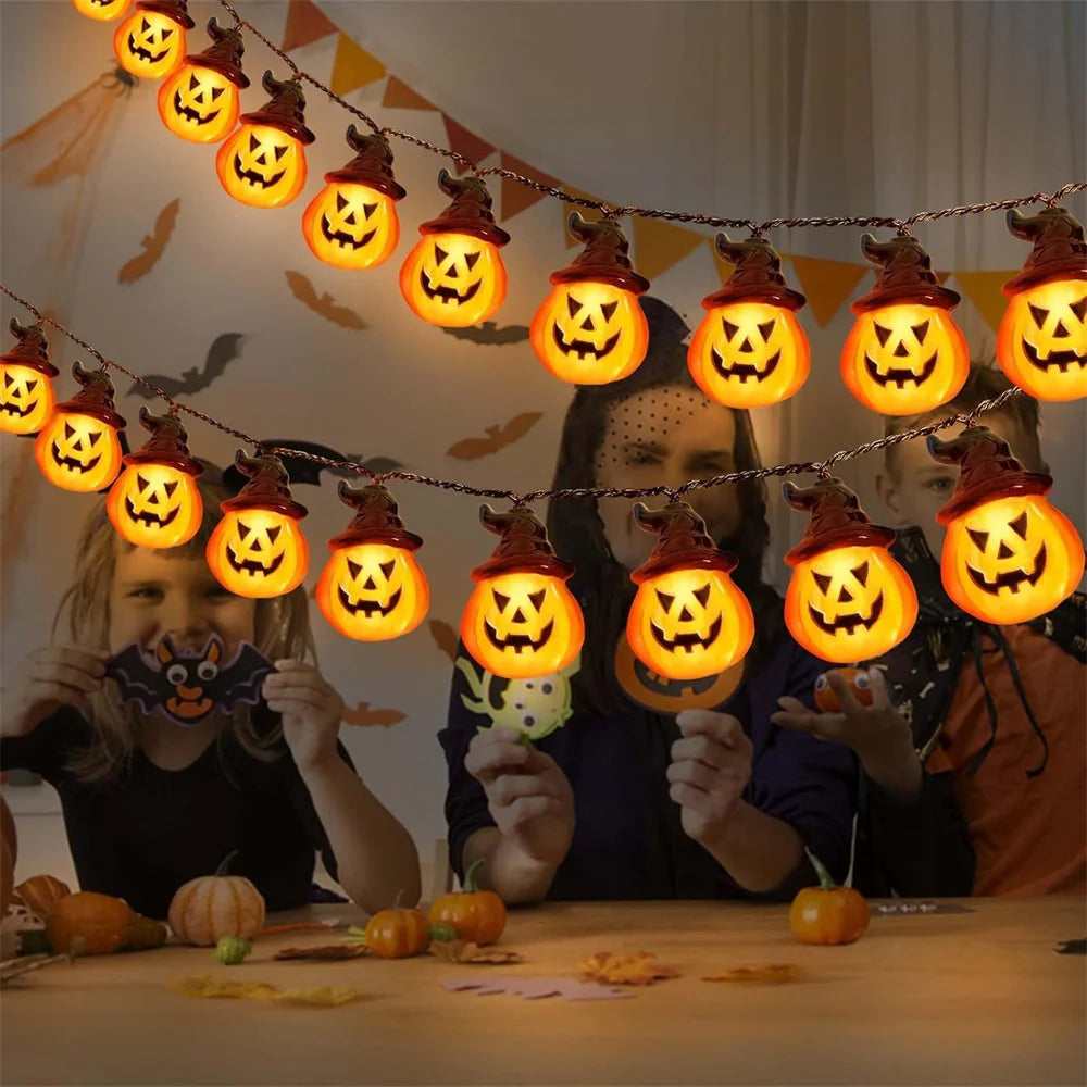 Solar Lights for Halloween Decorations Pumpkin Outdoor Spooky String Lights for Easter Garden Yard Decor