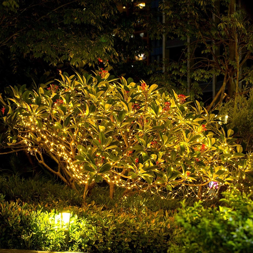 Solar Christmas String Lights Outdoor Waterproof 400LED Fairy Light for Outside Yard Tree Patio Garden Wedding Christmas Decor