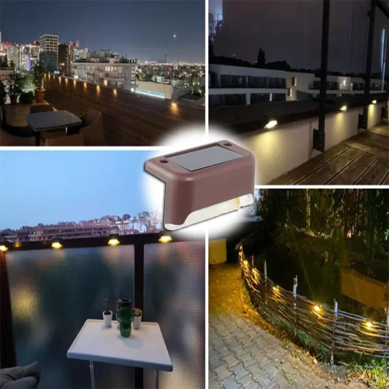 1~20PCS Solar Deck Light Outdoor IP65 Waterproof Solar Power Garden Lamps for Railing Stairs Step Fence Yard Patio Pathway