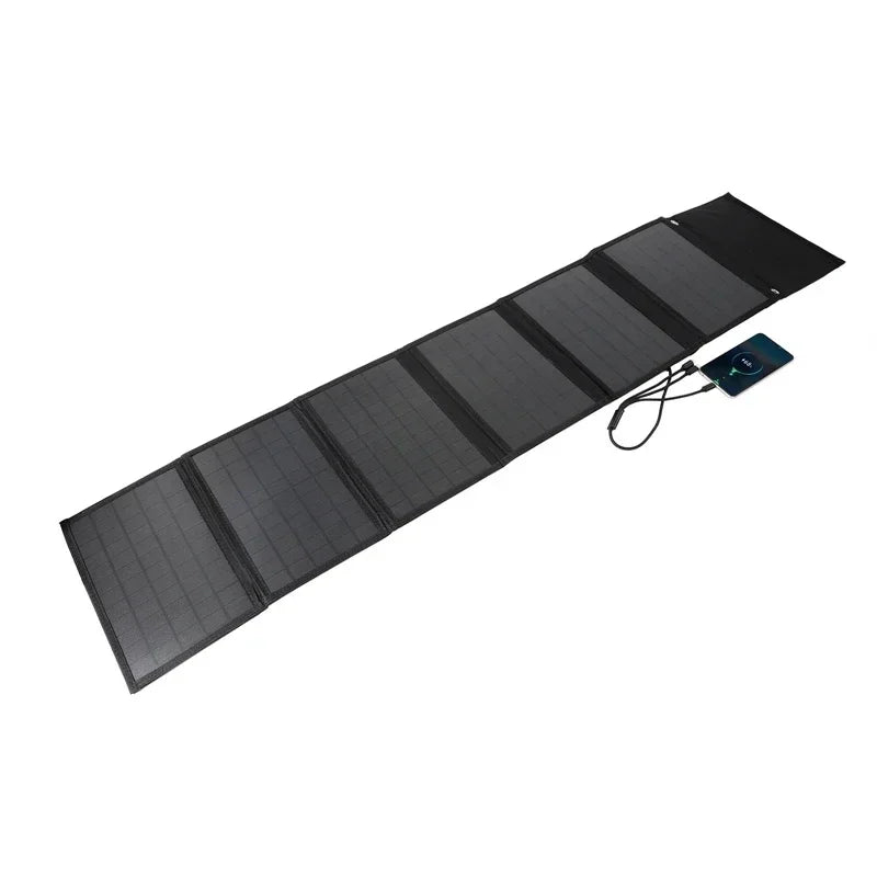 120W Solar Panel Folding Bag USB+DC Output Solar Charger Portable Foldable Solar Charging Device Outdoor Portable Power Supply