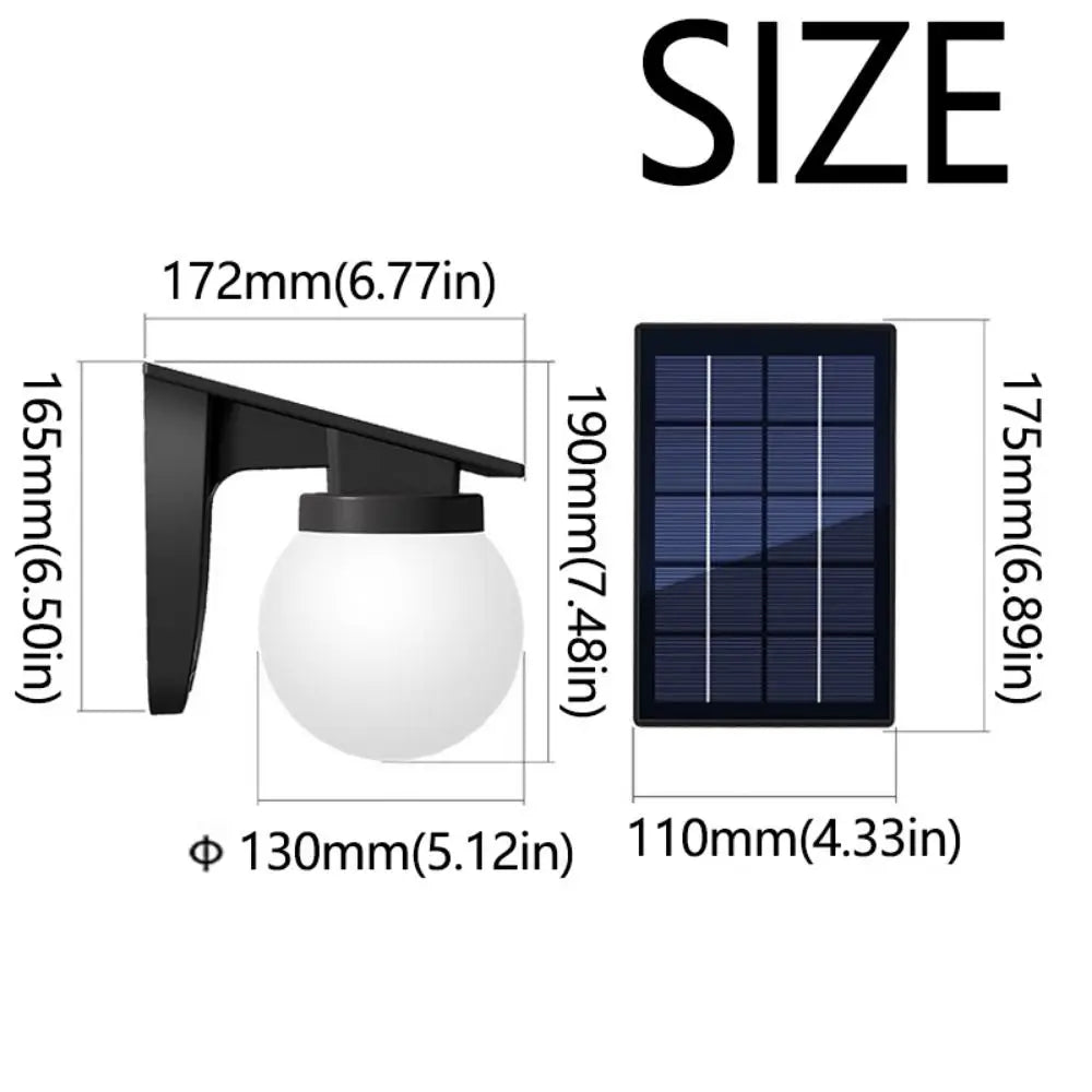 Auto on/Off Solar Wall Light Wall Mounted IP65 Waterproof Solar Induction Lamp Durable Sturdy Outdoor Solar Wall Lamp