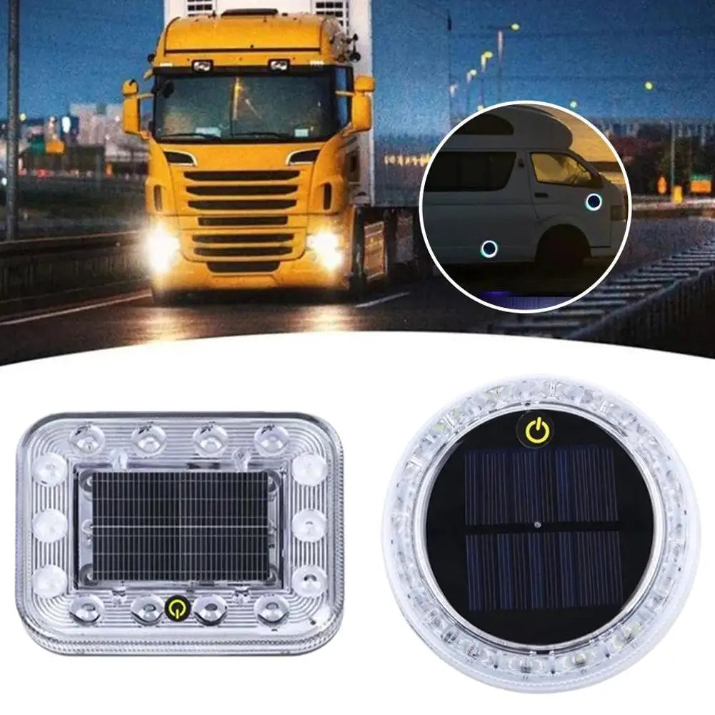 Car Solar Warning Light Multi Mode Touch Control Sensitive Flashing Lights Magnetic Light Sensing Car Accessories For Trucks SUV