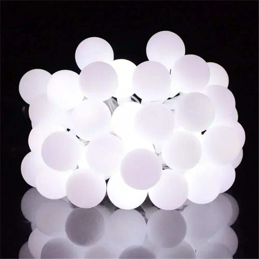 Solar String Light Outdoor Small Ball Lights with 8 Modes Waterproof Solar Powered Patio Light for Garden Christmas Halloween